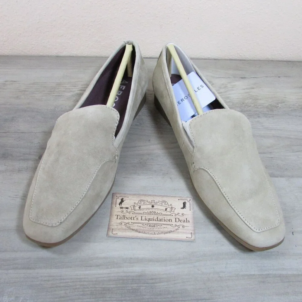 Aerosoles Women's 7.5 Paynes Casual Flat French Coat Tan Suede